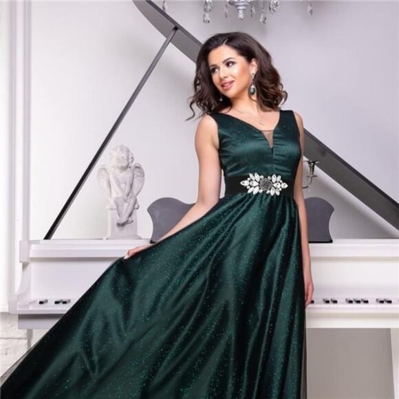 Rhinestone Belt Formal Belt Women Stretch Dressy Elastic Flower Belts Fancy - Picture 6 of 7